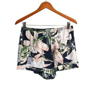 Stars Above Womens Floral Print Lounge Shorts Size M Navy & Pastel Colors Lightw